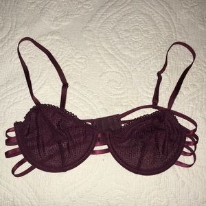 Burgundy strapped bralette